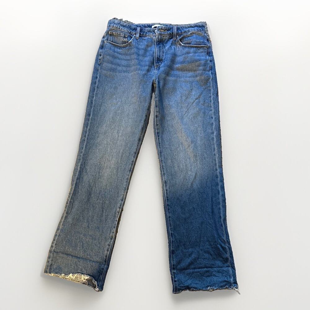 LOFT Outlet High Rise Wide Leg Dark Wash Jeans Size 8
